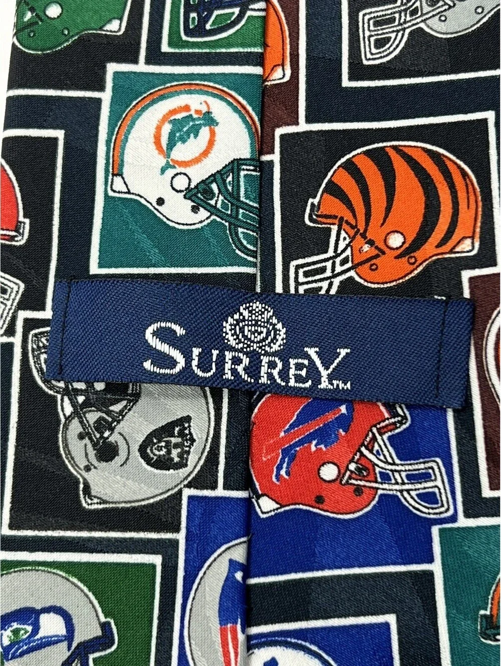 NFL TEAM HELMETS  (AFC -1994) Men’s Tie by Surrey Vintage